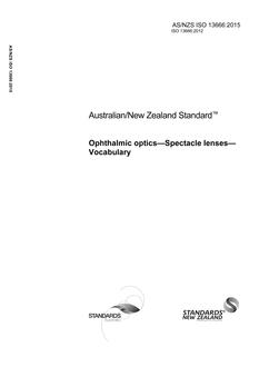 AS/NZS ISO 13666:2015
