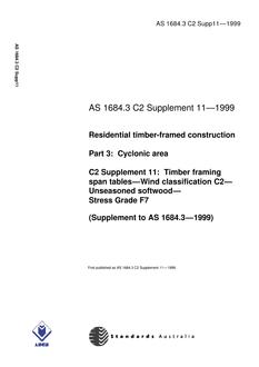 AS 1684.3 C2 SUPP 11-1999 AS 1684.3 C2 SUPP 11-1999