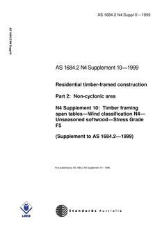 AS 1684.2 N4 SUPP 10-1999 AS 1684.2 N4 SUPP 10-1999