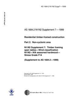 AS 1684.2 N1 N2 SUPP 7-1999 AS 1684.2 N1 N2 SUPP 7-1999