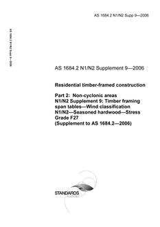 AS 1684.2 N1 N2 SUPP 9-2006 AS 1684.2 N1 N2 SUPP 9-2006