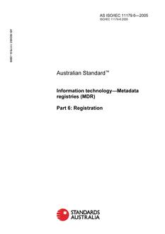 AS ISO IEC 11179.6-2005 AS ISO IEC 11179.6-2005