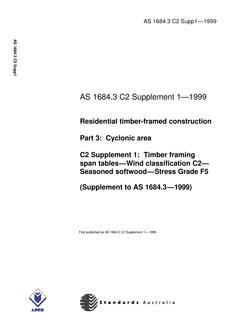 AS 1684.3 C2 SUPP 1-1999 AS 1684.3 C2 SUPP 1-1999