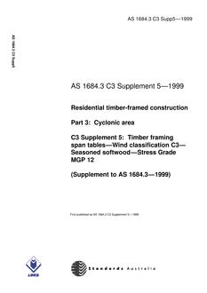 AS 1684.3 C3 SUPP 5-1999 AS 1684.3 C3 SUPP 5-1999