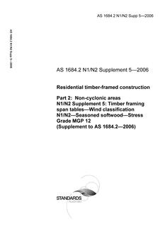 AS 1684.2 N1 N2 SUPP 5-2006 AS 1684.2 N1 N2 SUPP 5-2006