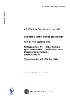 AS 1684.2 N4 SUPP 11-1999 AS 1684.2 N4 SUPP 11-1999