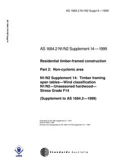AS 1684.2 N1 N2 SUPP 14-1999 AS 1684.2 N1 N2 SUPP 14-1999