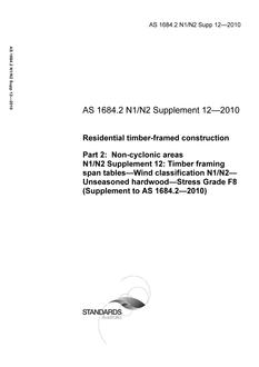 AS 1684.2 N1/N2 Supp 12-2010 AS 1684.2 N1/N2 Supp 12-2010