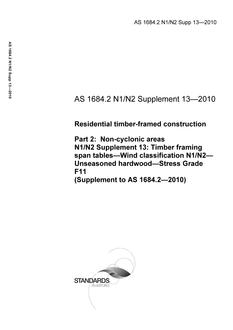 AS 1684.2 N1/N2 Supp 13-2010 AS 1684.2 N1/N2 Supp 13-2010