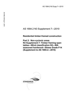 AS 1684.2 N3 Supp 7-2010 AS 1684.2 N3 Supp 7-2010