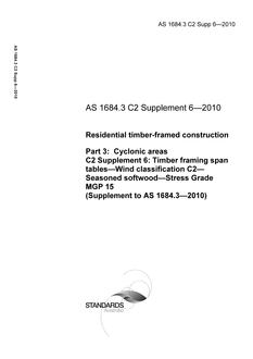 AS 1684.3 C2 SUPP 6-2010 AS 1684.3 C2 SUPP 6-2010