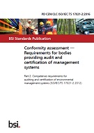 BS PD CEN/CLC ISO/IEC TS 17021-2:2016