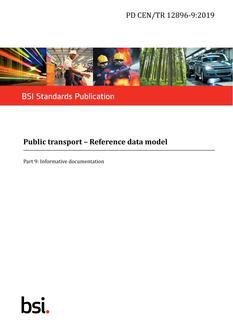 BS PD CEN/TR 12896-9 BS PD CEN/TR 12896-9
