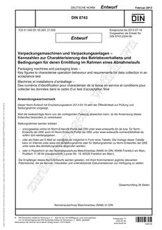 DIN 8743 - DRAFT