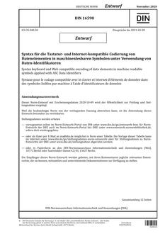 DIN 16598 - DRAFT