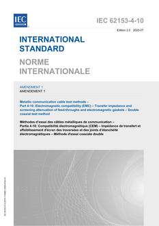 IEC 62153-4-10 Amd.1 Ed. 2.0 b:2020 IEC 62153-4-10 Amd.1 Ed. 2.0 b:2020