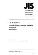JIS K 6744:1992/AMENDMENT 1:2007