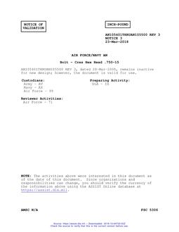 MIL AN105401THRUAN105500-3 Notice 3 - Validation 2