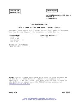 MIL AN106401THRUAN106500-3 Notice 3 - Validation 2