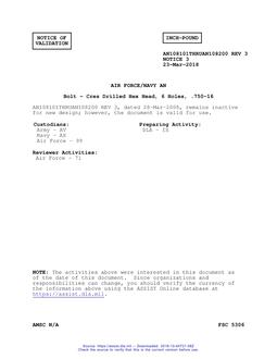 MIL AN108101THRUAN108200-3 Notice 3 - Validation 3