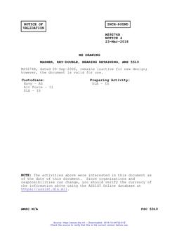 MIL MS9274B Notice 4 - Validation 3